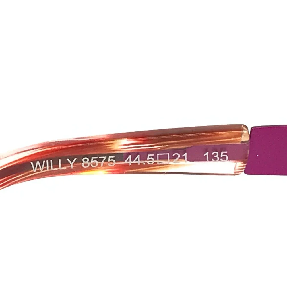 BOZ Eyeglasses Frames WILLY 8575 Pink Purple Spotted Cat Eye 44.5-21-135